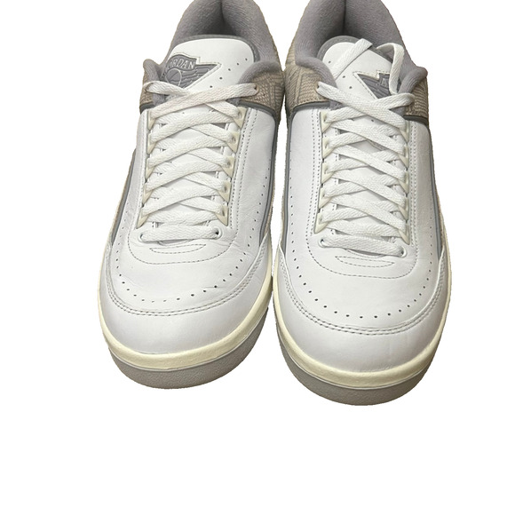 Jordan 2 Retro Low Python Sneakers Mens 12 White Cement Athletic Shoes DV9956-10 - Picture 2 of 16